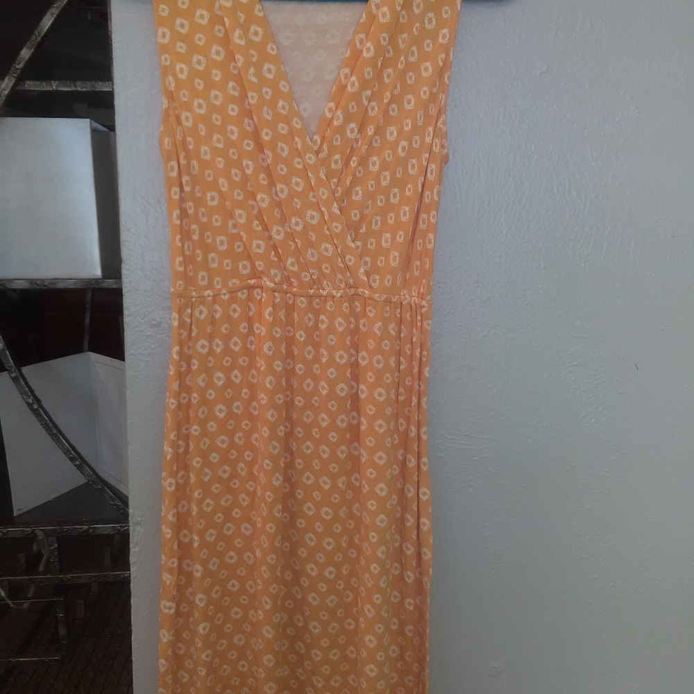 ORAND AND WHITE DESIGN DRESS